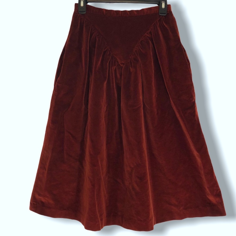Vintage Patty Woodard Sienna Velvet Skirt Sz 12